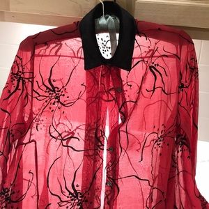 Long Red Duster Sz M